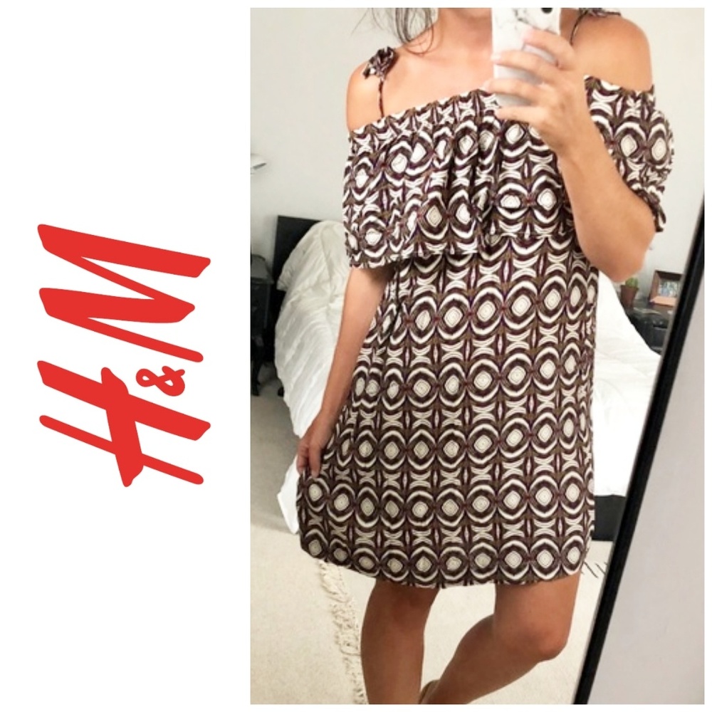 H&M Coachella Cold Shoulder Boho Dress
